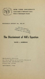 The discriminant of Hill's equation_cover