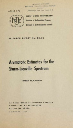 Asymptotic estimates for the Sturm-Liouville spectrum_cover