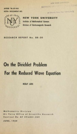 On the Dirichlet problem for the reduced wave equation_cover