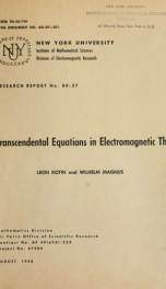 Transcendental equations in electromagnetic theory_cover