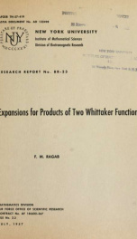 Expansions for products of two Whittaker functions_cover