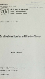 On a Fredholm equation in diffraction theory_cover