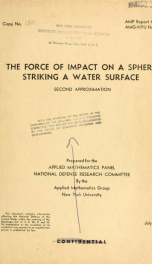 The force of impact on a sphere striking a water surface. Second approximation_cover