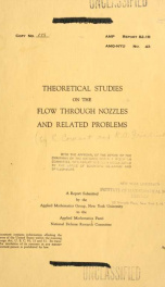 Theoretical studies on the flow through nozzles and related problems_cover
