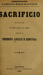 Sacrificio : drama en tres actos y en prosa_cover