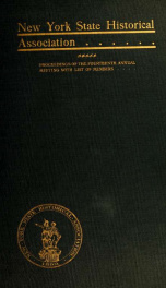 Proceedings of the New York State Historical Association : ... annual meeting with constitution and by-laws and list of members 25_cover