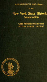 Proceedings of the New York State Historical Association : ... annual meeting with constitution and by-laws and list of members 16_cover