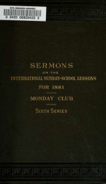Sermons on the international Sunday-school lessons 6th Series (1881)_cover