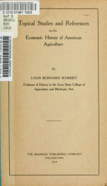 Topical studies and references on the economic history of American agriculture_cover