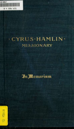 In memoriam, Rev. Cyrus Hamlin_cover