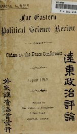 China at the peace conference, August 1919_cover