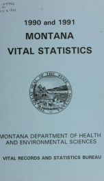 Montana vital statistics 1990-91_cover