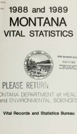 Montana vital statistics 1988-89_cover