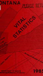 Montana vital statistics 1985_cover