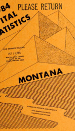 Montana vital statistics 1984_cover