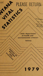 Montana vital statistics 1979_cover