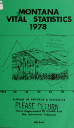 Montana vital statistics 1978_cover