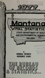 Montana vital statistics 1977_cover