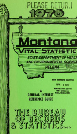 Montana vital statistics 1976_cover