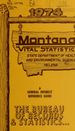 Montana vital statistics 1974_cover