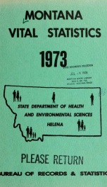 Montana vital statistics 1973_cover