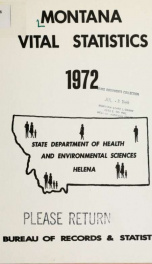 Montana vital statistics 1972_cover