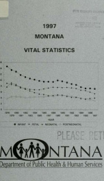 Montana vital statistics 1997_cover