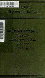 History of modern France, 1815-1913 1_cover