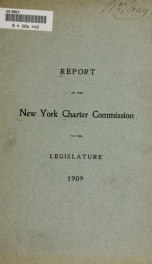 Report of the New York Charter Commission to the Legislature_cover