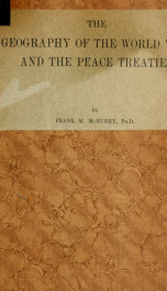 The geography of the world war and the peace treaties_cover