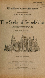 The stela of Sebek-khu, the earliest record of an Egyptian campaign in Asia_cover
