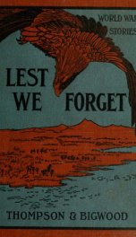 Lest we forget, world war stories_cover