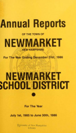 Reports of the selectmen and town treasurer and the superintendent of public schools of the Town of Newmarket, for the year ._cover