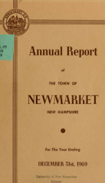 Reports of the selectmen and town treasurer and the superintendent of public schools of the Town of Newmarket, for the year ._cover