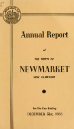 Reports of the selectmen and town treasurer and the superintendent of public schools of the Town of Newmarket, for the year ._cover