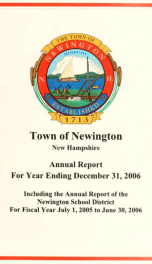 Annual reports of the selectmen, treasurer, highway agents, auditors, board of education and library trustees of the Town of Newington, N.H. for the year ending ._cover