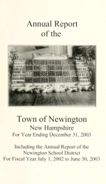 Annual reports of the selectmen, treasurer, highway agents, auditors, board of education and library trustees of the Town of Newington, N.H. for the year ending ._cover