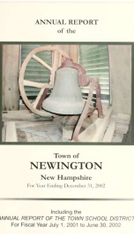 Annual reports of the selectmen, treasurer, highway agents, auditors, board of education and library trustees of the Town of Newington, N.H. for the year ending ._cover