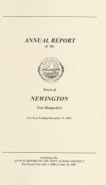 Annual reports of the selectmen, treasurer, highway agents, auditors, board of education and library trustees of the Town of Newington, N.H. for the year ending ._cover