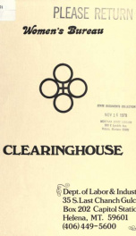 Women's Bureau Clearinghouse 1974?_cover