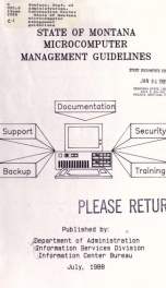 State of Montana microcomputer management guidelines_cover