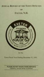 Receipts and expenditures of the Town of Exeter_cover