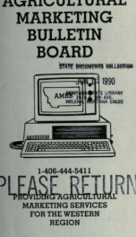 Montana Agricultural Marketing Bulletin Board : providing agricultural marketing services for the western region 1990?_cover