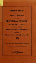 Receipts and expenditures of the Town of Exeter_cover