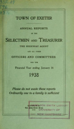 Receipts and expenditures of the Town of Exeter_cover