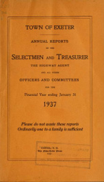 Receipts and expenditures of the Town of Exeter_cover