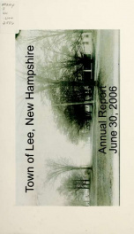 Report of the superintending school committee of the Town of Lee, N.H. for the year ending ._cover