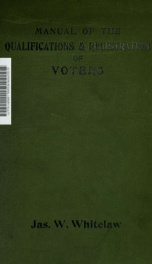 Manual of the qualifications and registration of voters in parliamentary, municipal, and local government elections_cover