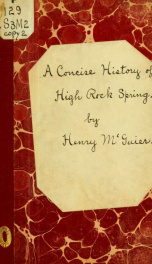 A concise history of High Rock Spring 1_cover