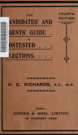 The candidates' and agents' guide in contested elections_cover